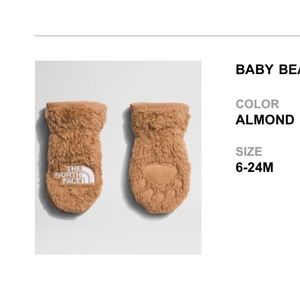 The north face baby mittens